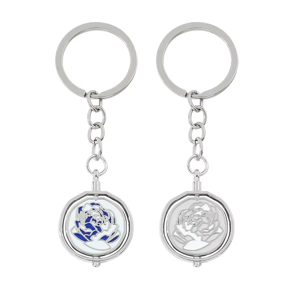  غامض الموسم 2 Ekko الدورية المفاتيح أنيمي مسحوق الأزرق الوردي ارتفع قلادة Jinx تأثيري هدية المفاتيح الهدايا الزخرفية #2