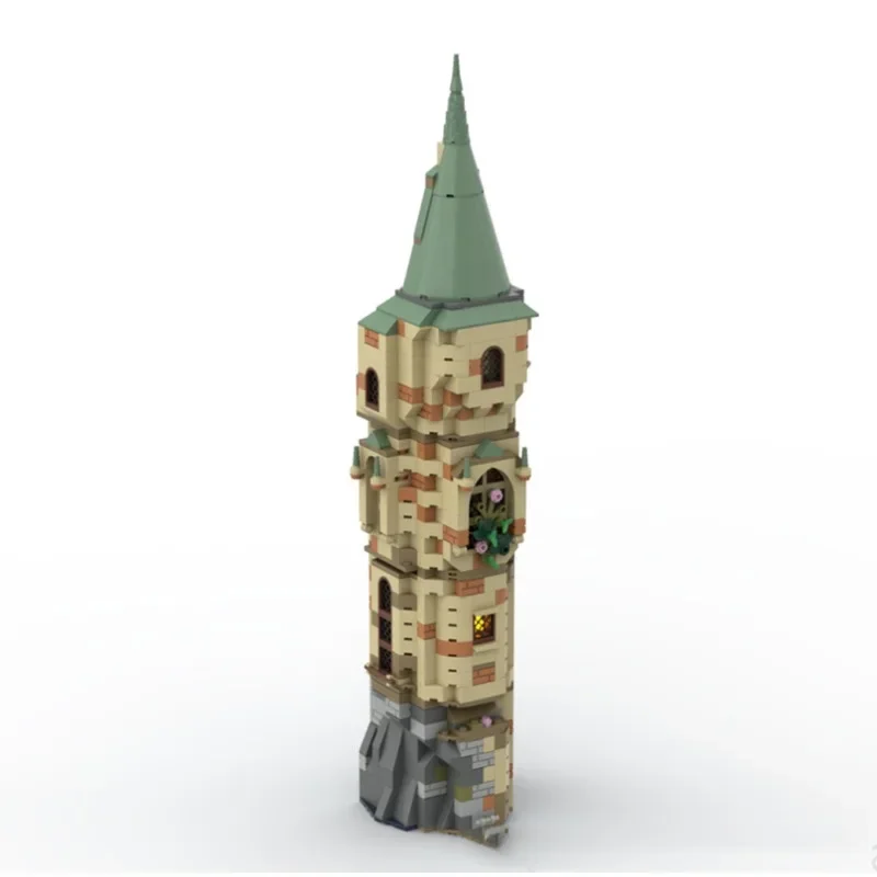 

664pcs Magic Medieval Castle Building Blocks Sets HP Modular - The Quad: One-Eyed Witch Tower Technical Bricks Toys Kids Gifts