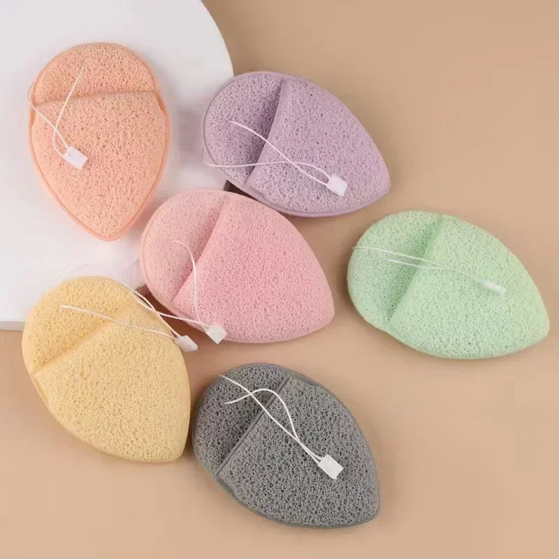 Natural Exfoliating Face Wash Cleansing Puff Flutter Sponge Deep Remover To Black Headband Cosmetic Sponges Facial Clean Tool