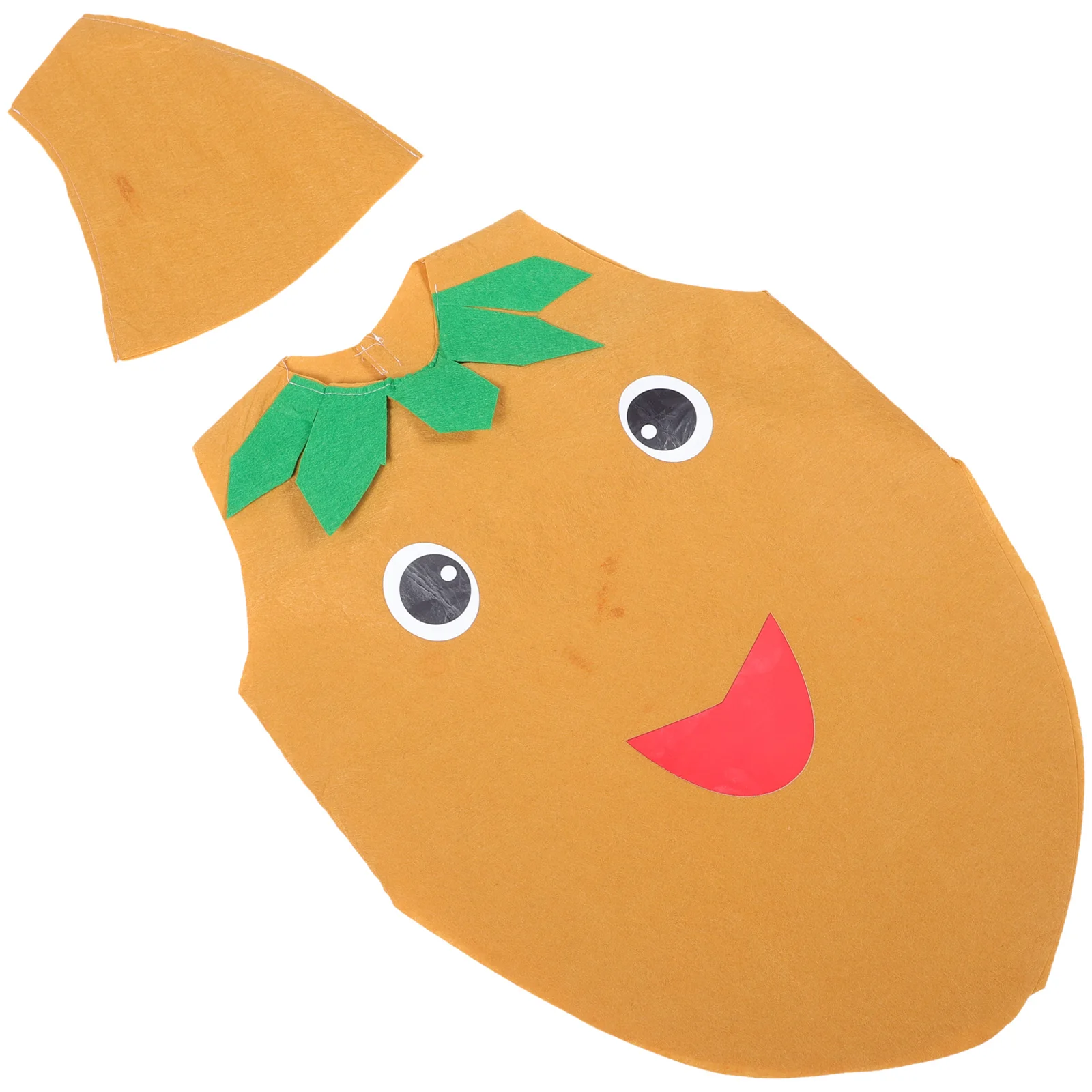 

Lovely Kids Potato Costume Outfit Yellow One Piece Stiff Fabric Halloween Party Dress Easy Wear Shrink Resistant Stage