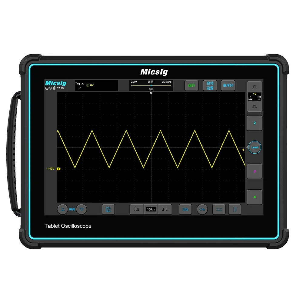 Flat digital oscilloscope TO2004 4 Channels 200MHz 1GSa/S High Performance Oscilloscope support long field work scope  analyzer