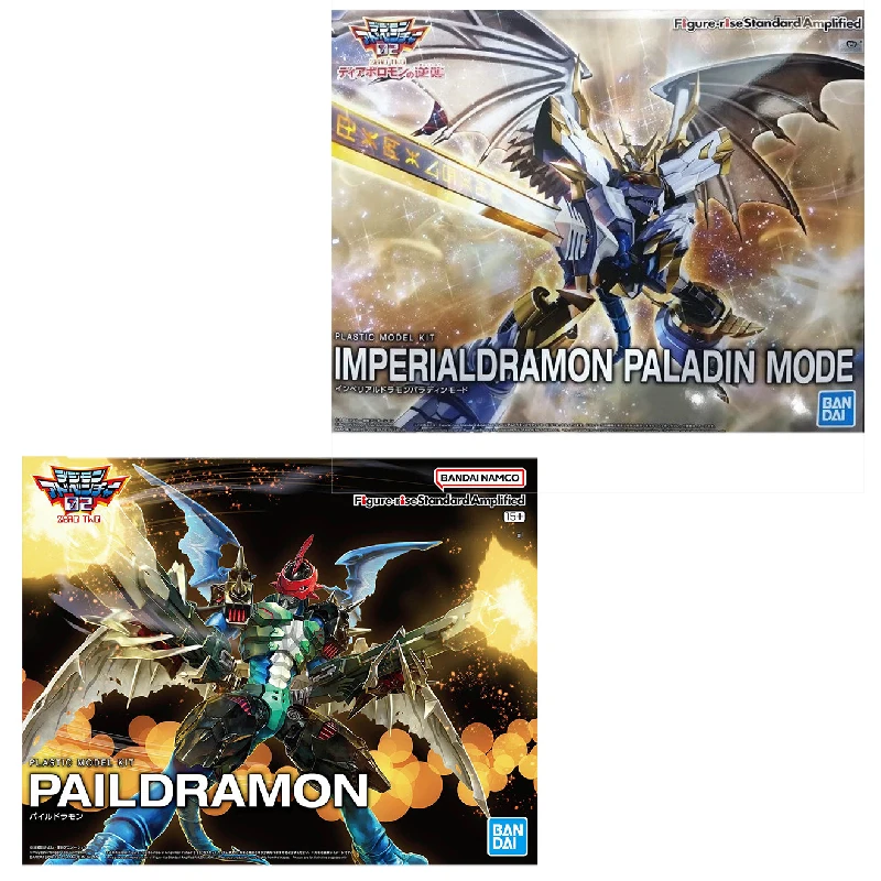 Bandai Genuine Figure-rise FRS IMPERIALDRAMON PALADIN MODE and PAILDRAMON ssembly Model Toys Collectible Model Ornaments Gifts