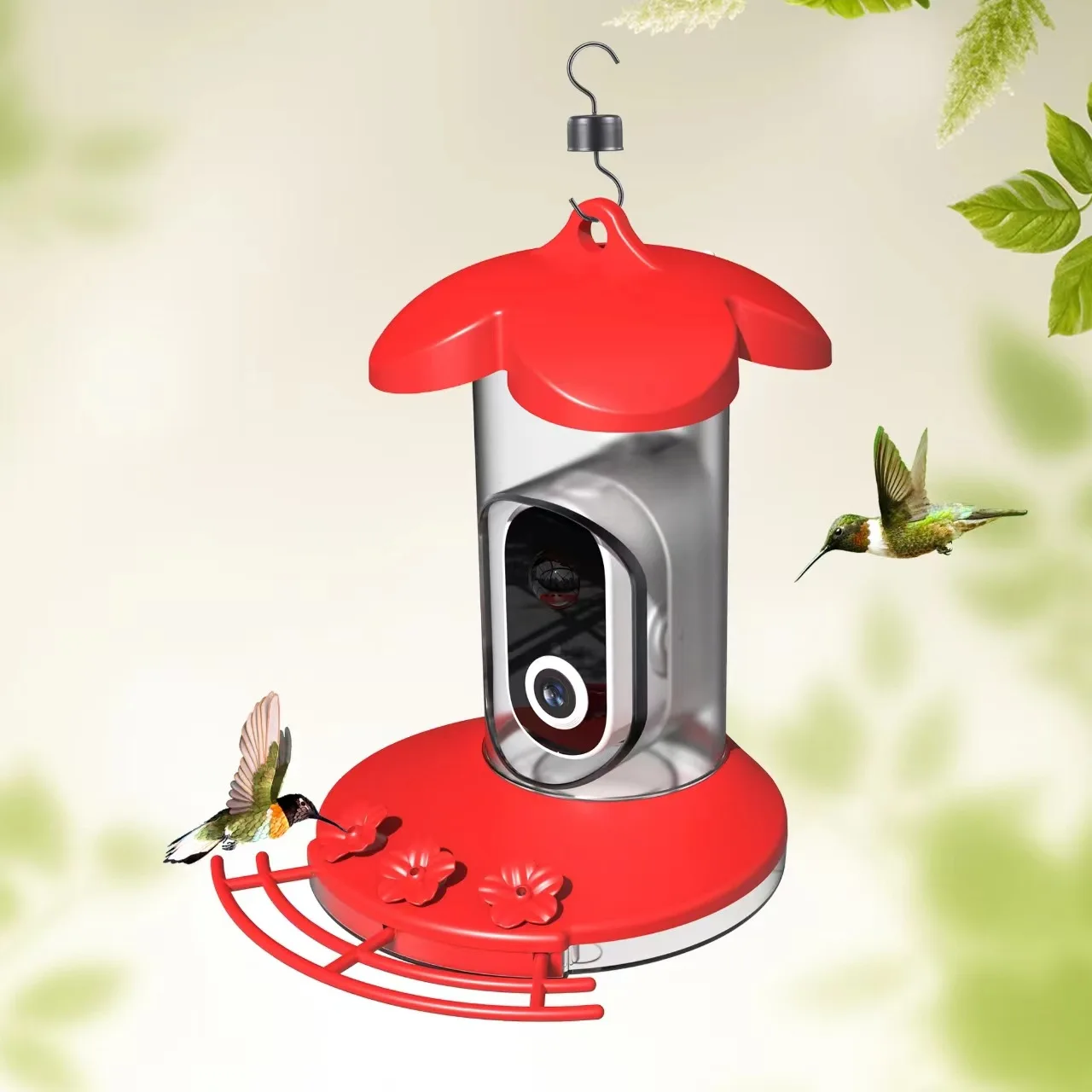 

Cross-border hot-selling new products Outdoor intelligent bird feeder with camera Garden Hummingbird feeding Hanging type