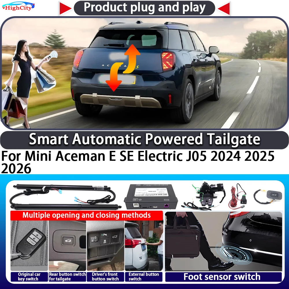

For Mini Aceman E SE Electric J05 2024 2025 2026 Smart Automatic Powered Tailgate Key Control Trunk Kit Electric Power Tailgate