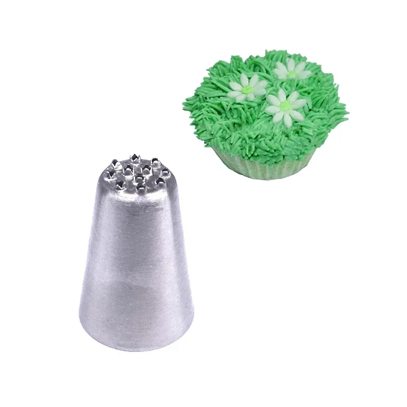 1/3 Pcs Stainless Steel Cream Decoration Mouth Small Grass Shape Cream Nozzle Baking Tools Grass Cream Icing Nozzles Pastry Tool