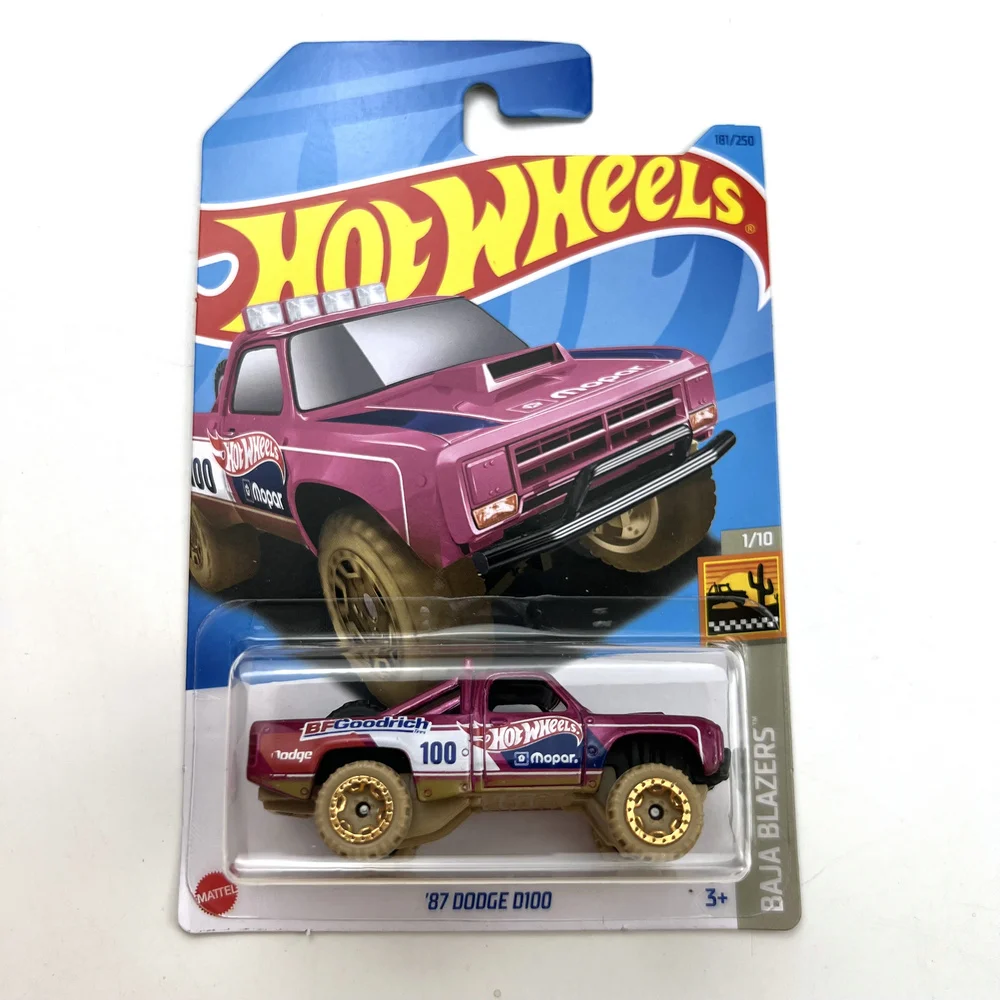 

2023-181 Hot Wheels Cars 87 DODGE D100 1/64 Metal Die-cast Model Collection Toy Vehicles