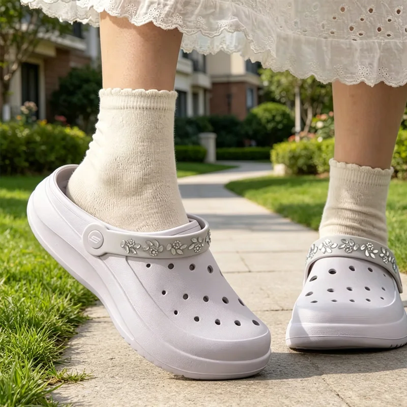 Skechers Women Slippers, Soft Breathable Non-slip Summer Indoor Casual Shoes 111474-LIL
