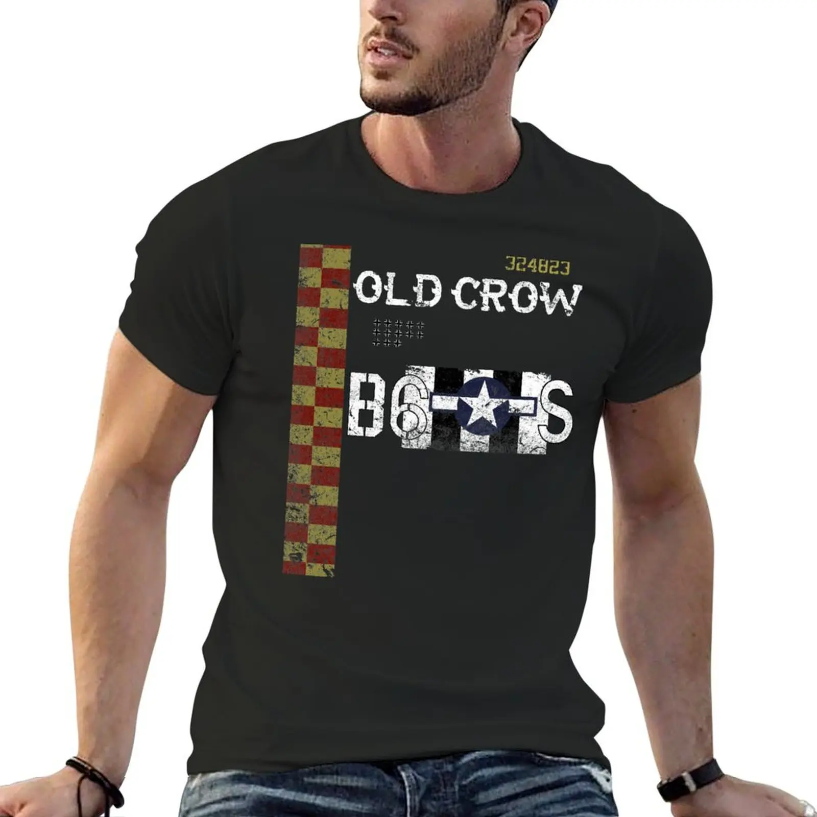 

Old Crow P-51 Mustang Late-1944 Livery T-Shirt man clothes quick-drying new edition shirts men graphic