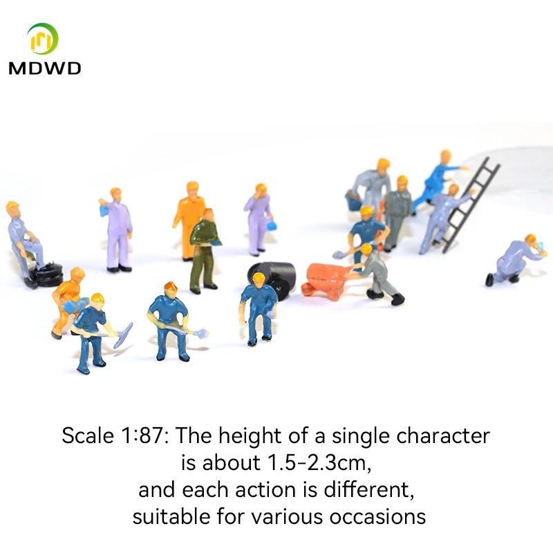 Modelo em escala 1:87 ho, modelo de paisagem para trabalhadores ferroviários, trem, layout ferroviário, faça você mesmo, dioramas em miniatura, exibição de jogos