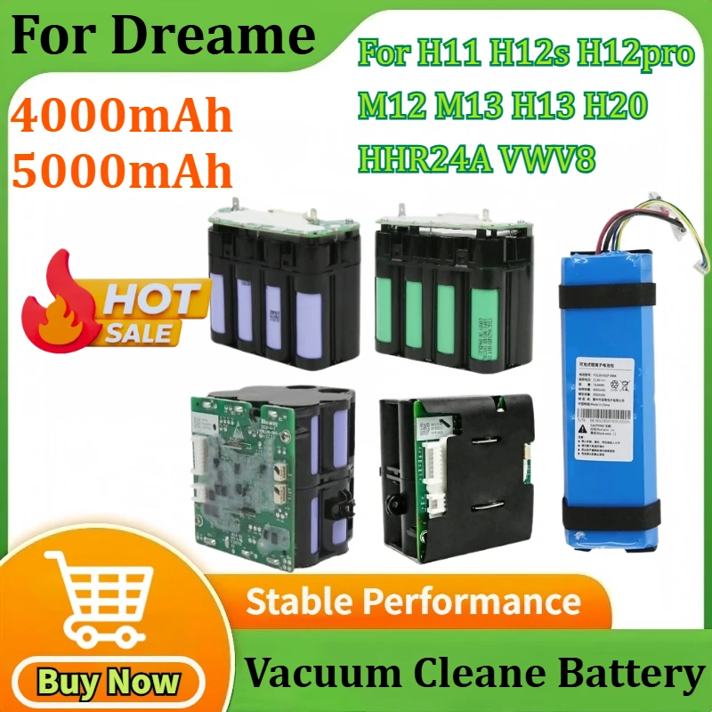 

21.6V for Dreame H11 H12s H12pro M12 M13 H13 H20 HHR24A VWV8 Floor Scrubber Vacuum Cleaner Accessories Parts Replacement Battery