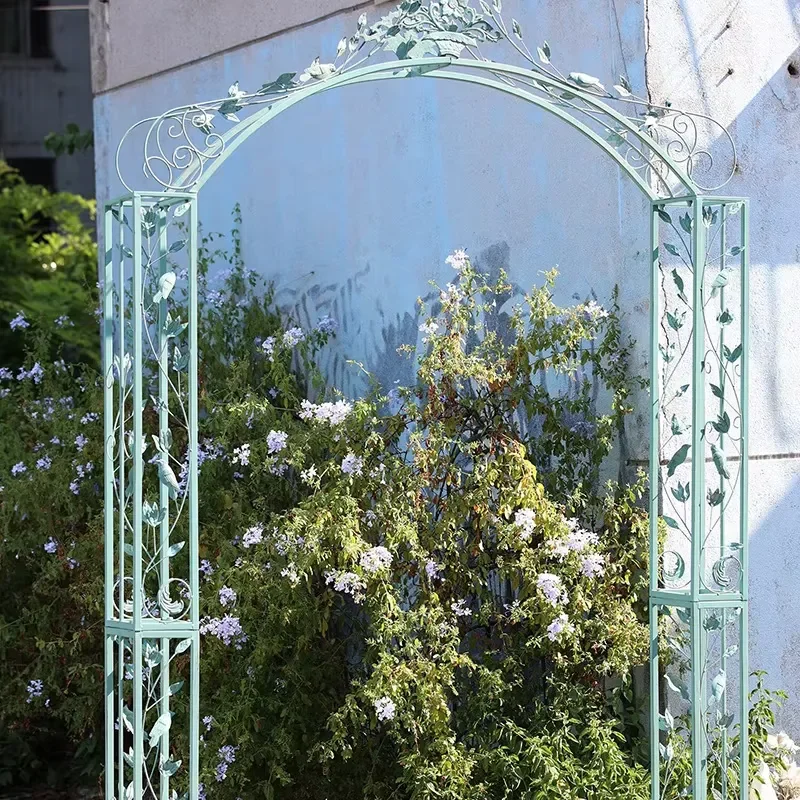 European-style Vintage Iron Arch Frame Archway Climbing Plant Stand Flower Stand Arch-shaped Courtyard Outdoor Garden
