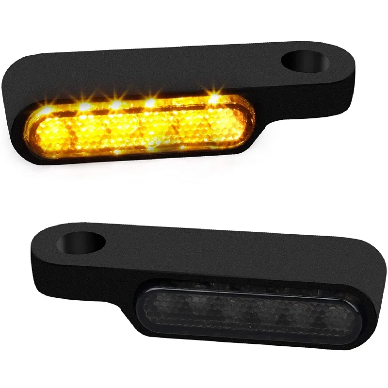 2Pcs Motorcycle Mini LED Turn Signal Running Lights Handlebar Blinker Indicators Lamps For Harley Davidson Touring Accessories