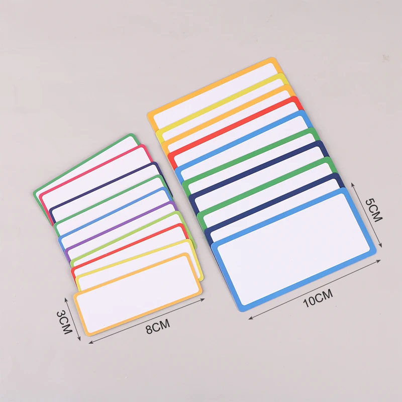 10Pcs Tag Board Erasable Labels Wipe Markers Writable Magnets Dry Erase Refrigerator Message Whiteboard Magnetic Sticker