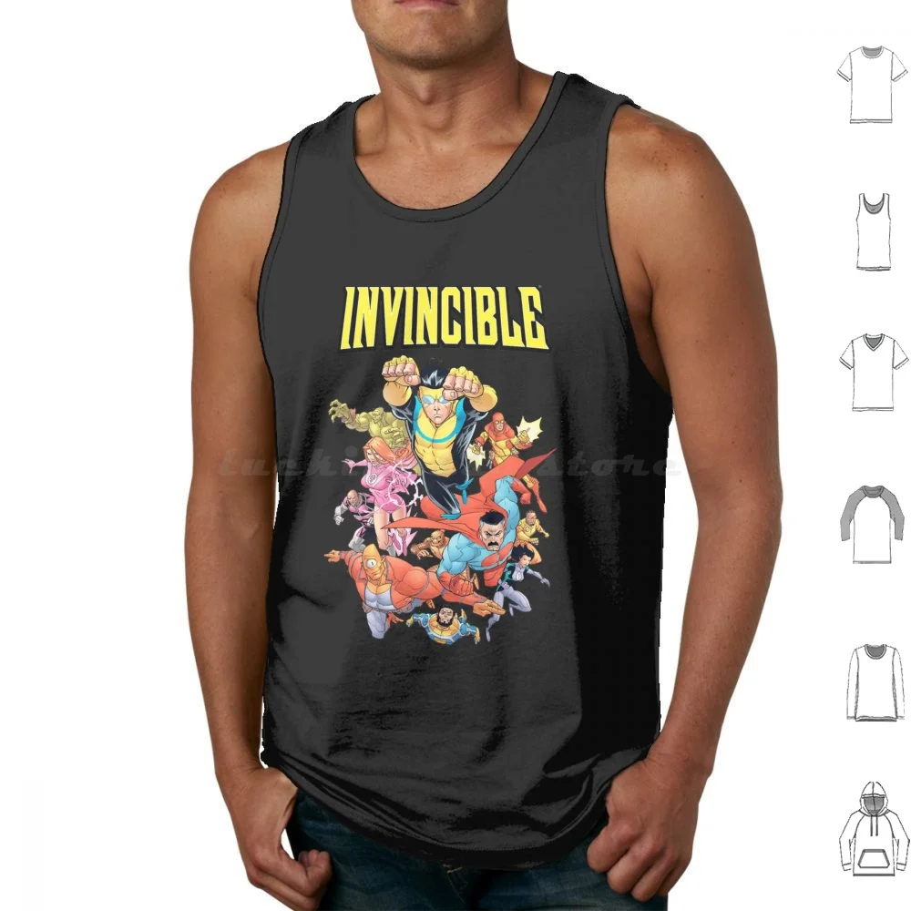 Invincible Tank Tops Vest Sleeveless Invincible Comic Anime Serie Tv Book Super Hero Super Hero Robert Kirkman Mark Grayson