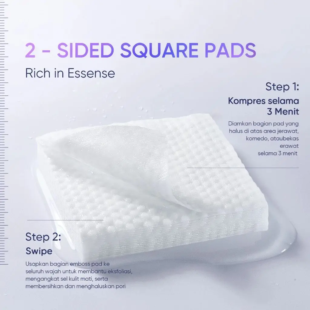 Exfoliating Toner Pads | Pore Clean Clear Acne Blackheads Gentle Lebih Halus Exfoliasi Wajah Peeling Solution Skin Brightening S