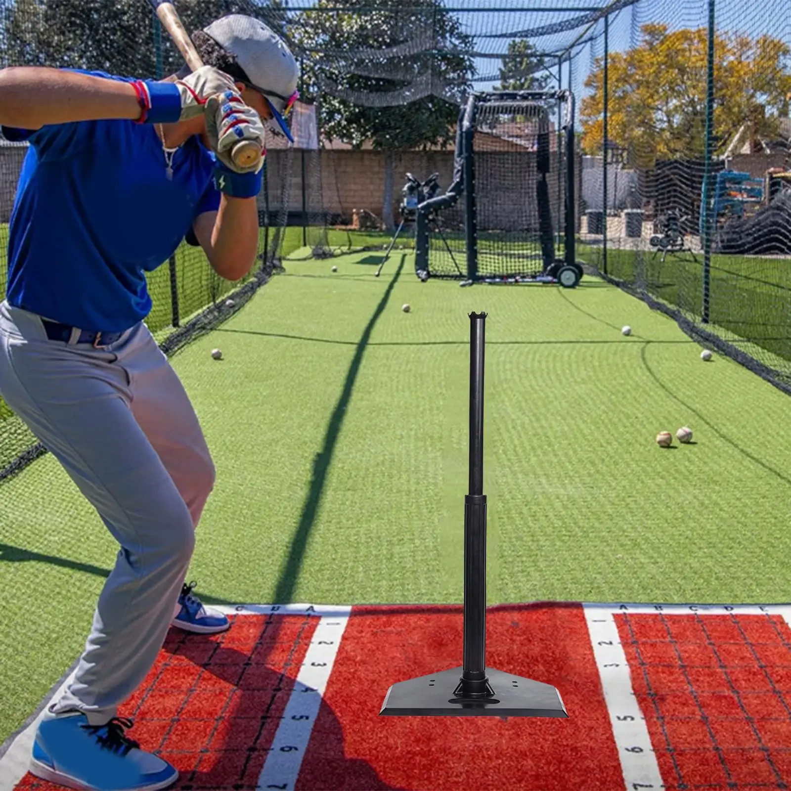 Professional Softball Batting Training Tee Adjustable Baseball Stand for Kids Practice Batting Cage Use