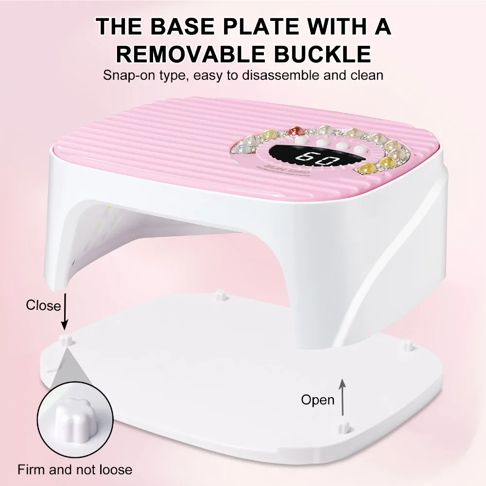 Lampe à ongles professionnelle à 45 led, sèche-vernis à ongles Gel rapide, Rechargeable, 4 minuteries, lumière UV puissante, équipement de Salon de manucure