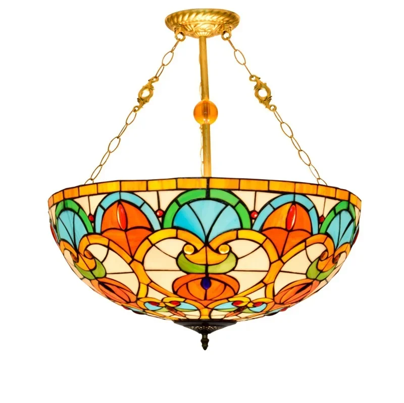 

60CM Offany retro peach heart beads bar lamps European creative North living room dining room bedroom chandelier