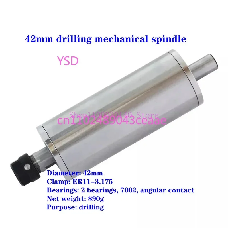 42mm ER11 Unpowered Drilling Spindle Mechanical Axis High Precision Engraving Machine Accessories