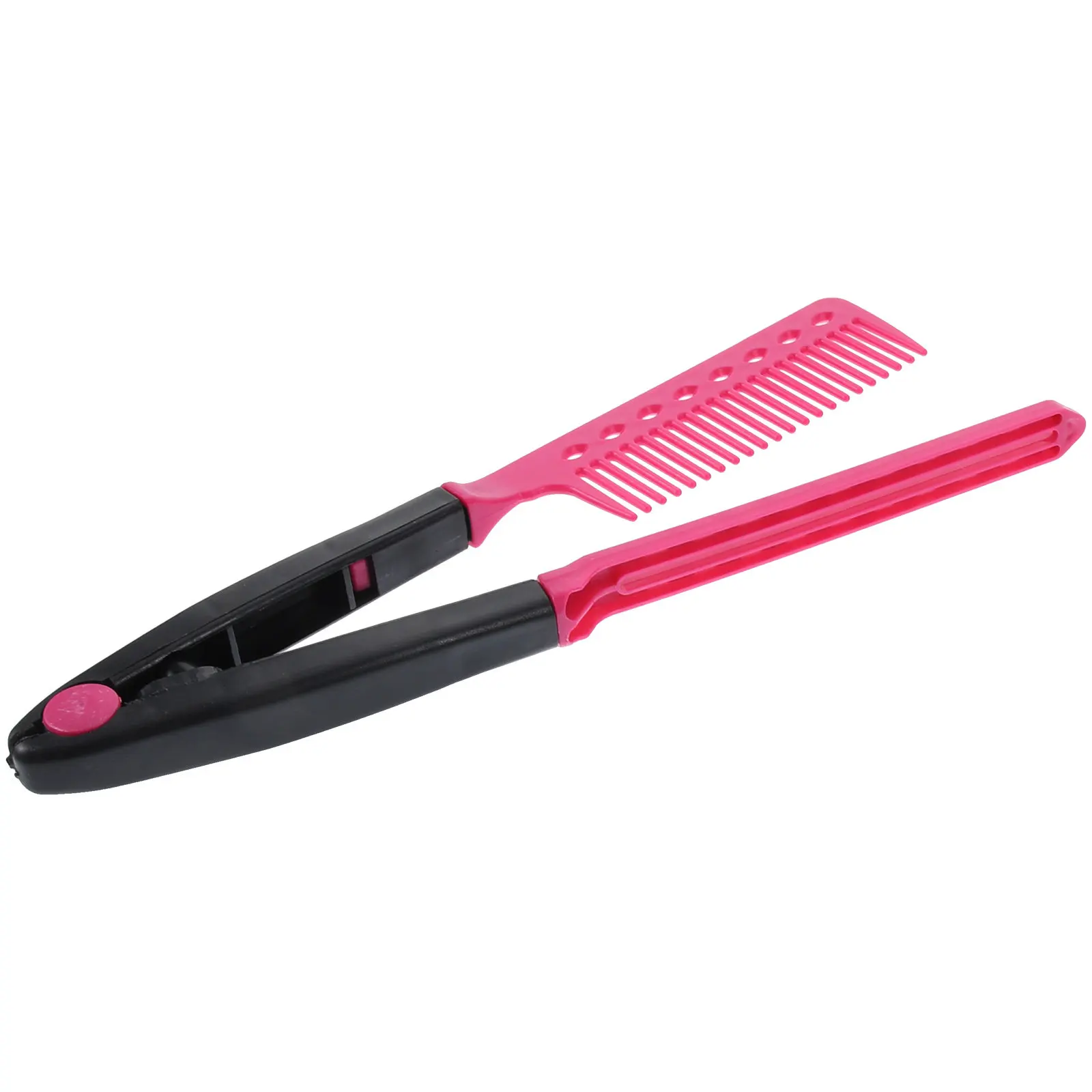 V Shaped Folding Hair Straightening Comb Plastic Straightening Comb for Thick Thin Hair Salon Home Use Smooth Easy Hold Design