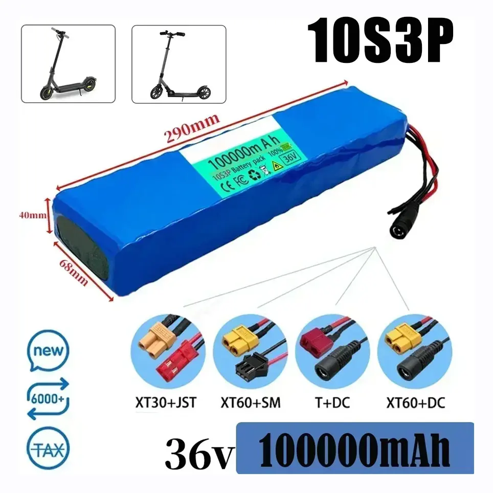 18650 Batteria agli ioni di litio 10.5Ah 10s3p 36V Batteria per FIIDO D1/D2/D2S D4S Batteria pieghevole per bici da città per ciclomotore elettrico