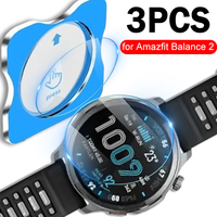 Easy to Install Tempered Glass for Amazfit Balance 2 Premium Screen Protector HD Clear Anti-scratch Film for Amazfit Balance2