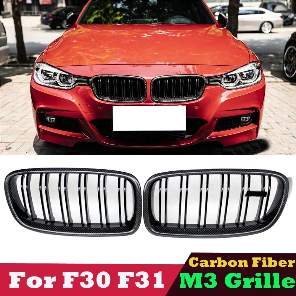 

F30 Grille Carbon Fiber Grill Front Kidney Grille Mesh for BMW 3 Series F30 F31 F35 316i 318i 328 320i 330i 340i 2012-2018