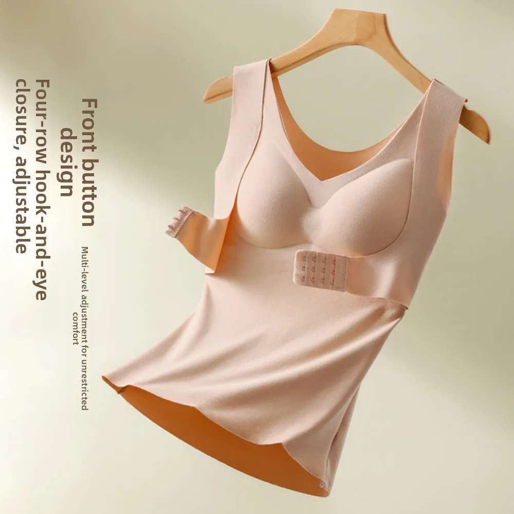 Minceur thermique Shapewear Camisole sans manches velours polaire post-partum corps Shaper culture hauts réservoirs contrôle du ventre