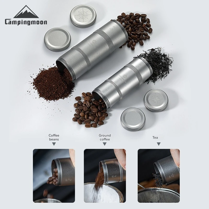 

CC-50-H Small-sized Aluminum Alloy Sealed Coffee Can for Outdoor Camping and Travel - Tea and Coffee Storage Can