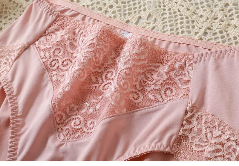 Plus Size Women Panties Soft Daily  High Waist Underpants 55-105kg Knickers Ultrathin Breathable Ice Silk Briefs Underwear A30