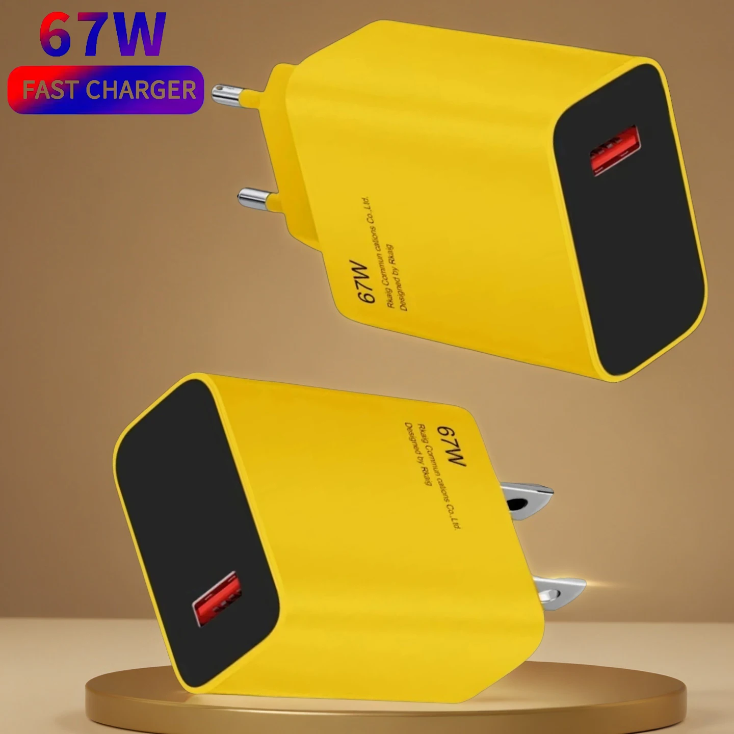 

67W USB Charger Fast Charging Phone Charger Power Adapter For iPhone Samsung Xiaomi Huawei QC3.0 USB Type C Cable Wall Charger