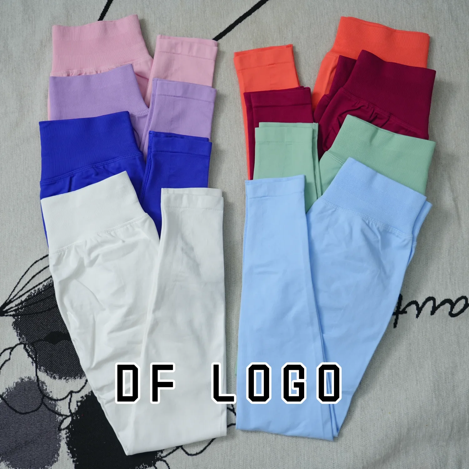 DF Impact Leggings with Logo Women Seamless Yoga Pant High Quality Leggings Low Ribbed Fitness Pants High Stretch Fitness Tights
