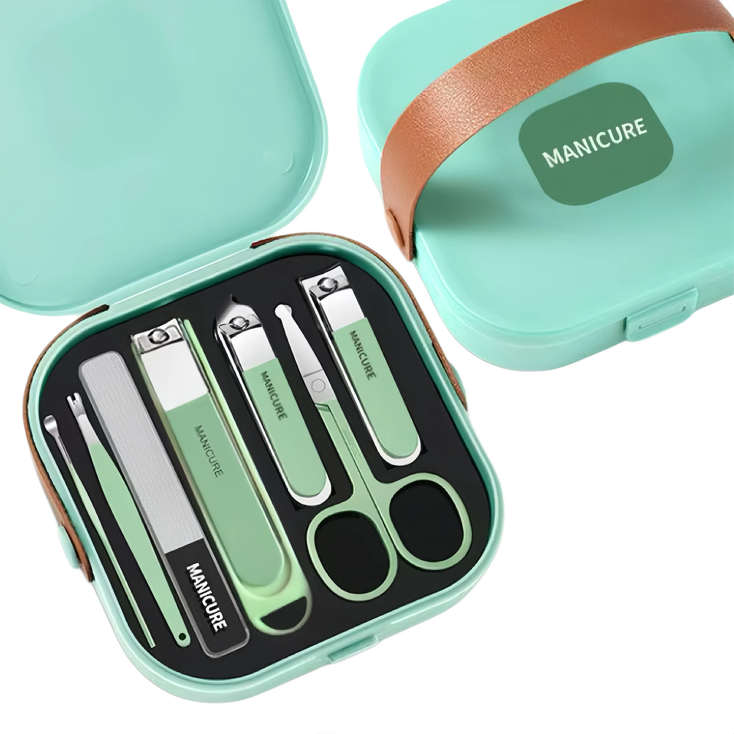 Anti-Spritz-Nagelknipser-Set für den Heimgebrauch, Exquisite Nagelknipser-Tragebox, Hochwertiges Nagelknipser-Set für Frauen und Männer, Ess – Detail 2