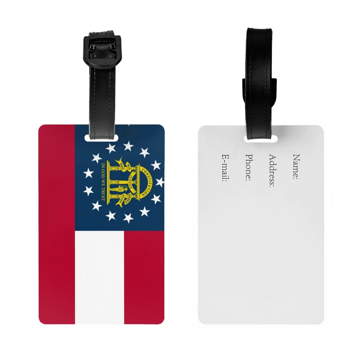 Tag de bagagem com cartão de nome, Tian Privacidade Tampa ID Label, Adequado para Mala de Viagem, Personalizado, Bandeira Tian