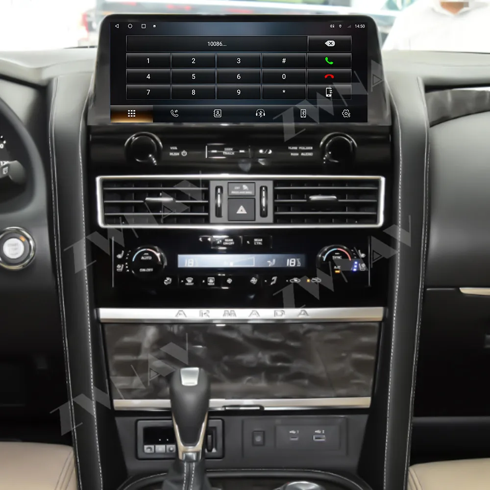 ZWNAV Android 14 Car Radio For Nissan Patrol 2010-2018 Wireless CarPlay Android Auto DSP Sound GPS Navigation WIFI 4G System