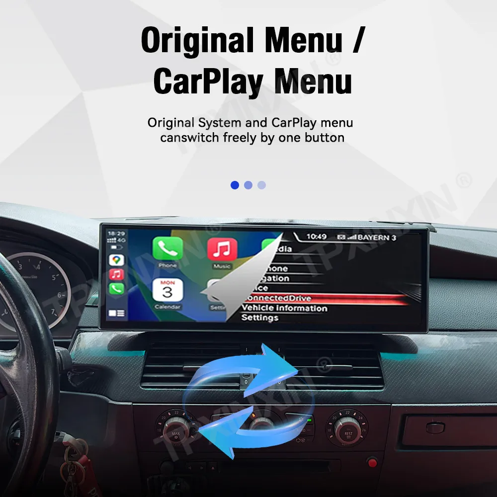 Linux 14.9 Inch Screen For BMW 5 Series E60 E61 2003-2010 Car Radio Multimedia Player Navigation GPS Stereo Android Auto Carplay view 2