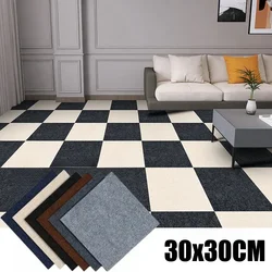 30x30CM DIY Self Adhesive Carpet Floor Tiles Sticker Square Rugs Peel And Stick Mat Flooring For Kitchen Home Decor Carpets 