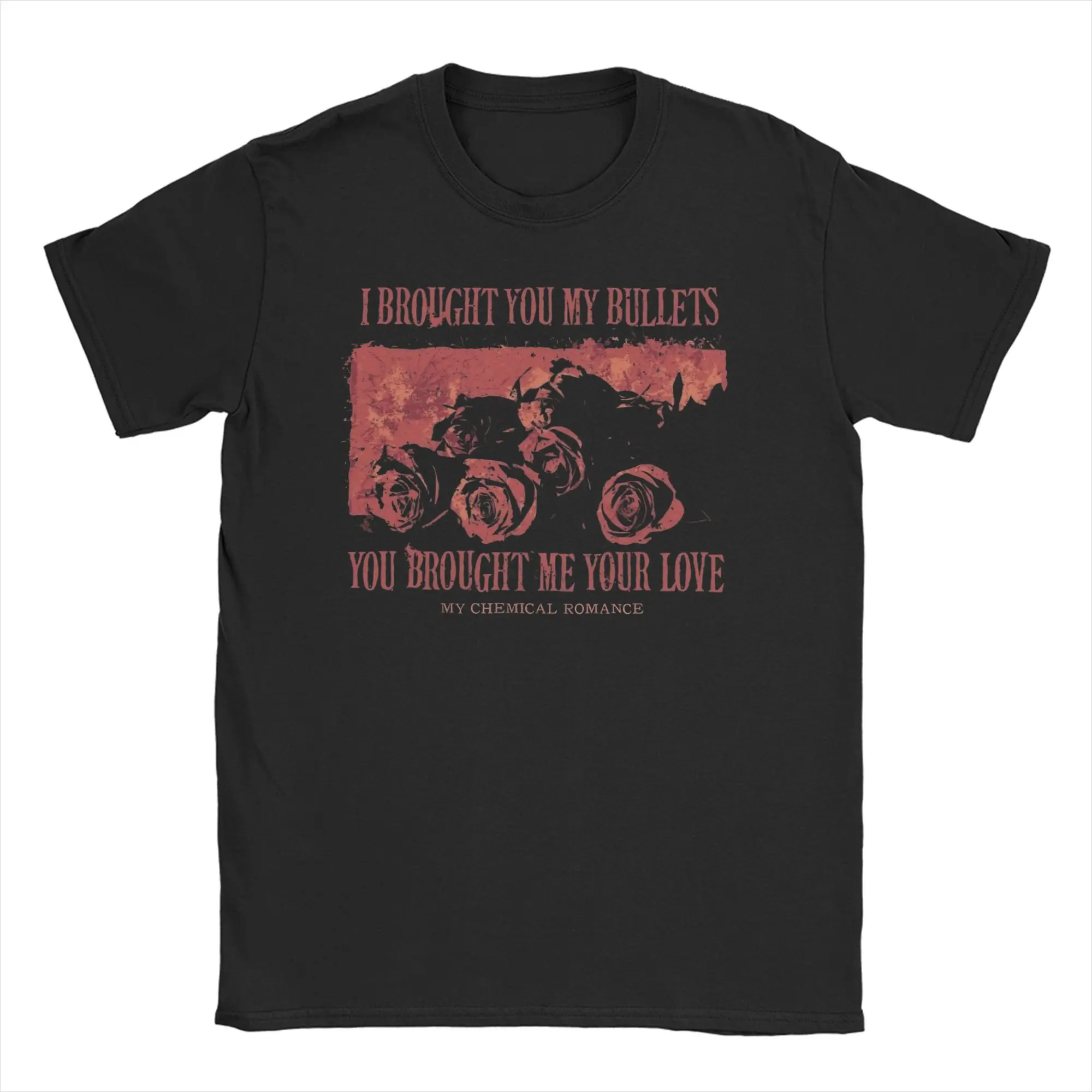 Men Women Mcr Band  Punk Rock T Shirt My Chemical Romance  100% Cotton Clothes Vintage Round Collar Tee Shirt Plus Size T-Shirt