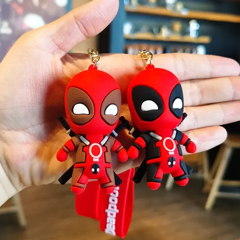 4 Styles Marvel Deadpool Cute Anime Figures Doll Bag Pendant Q Version Fashion Backpack Keychain Jewelry Kids Birthday Gifts