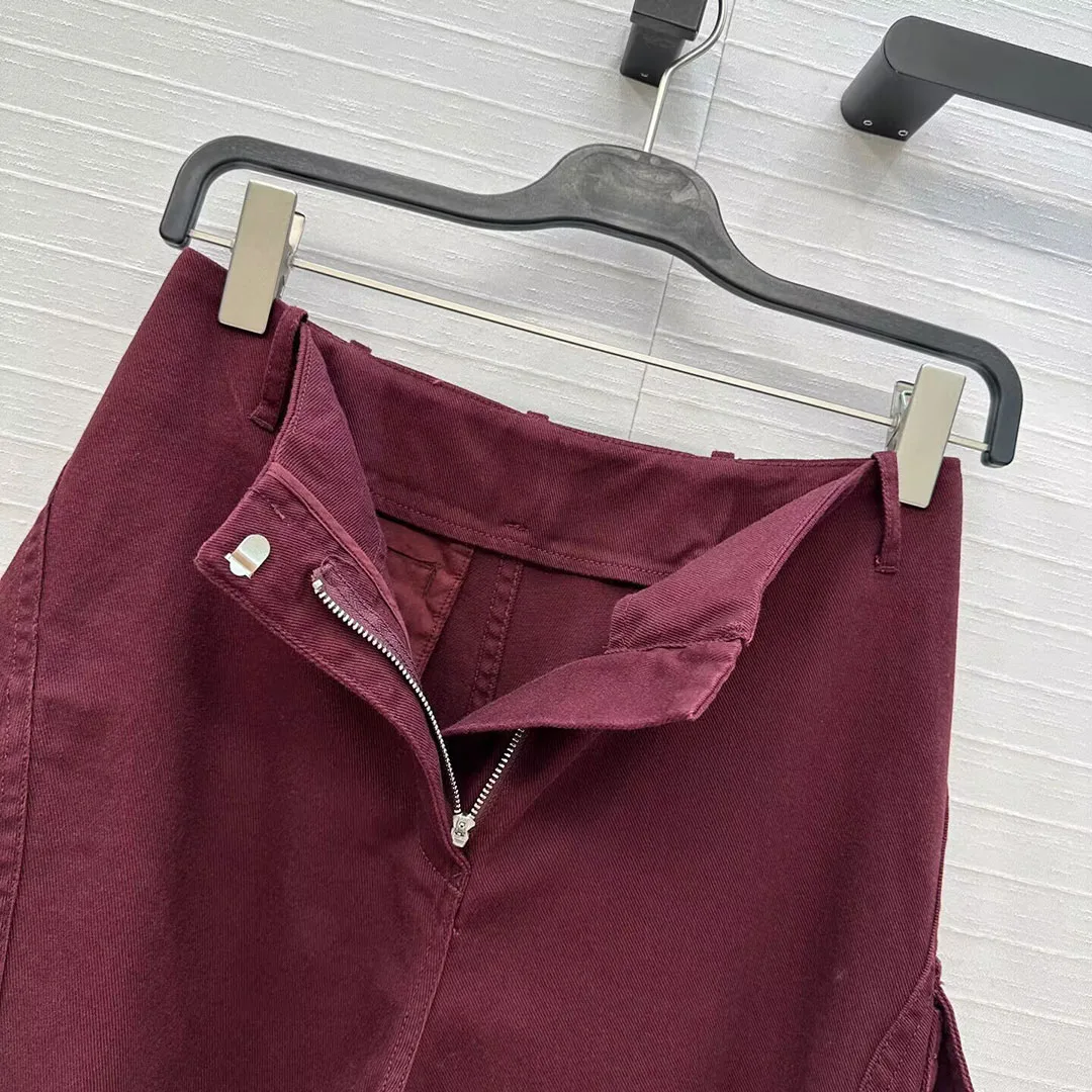 New Autumn Vintage Streetwear Safari Style Loose Cargo Trousers Women High Waist Big Pockets Casual Pants