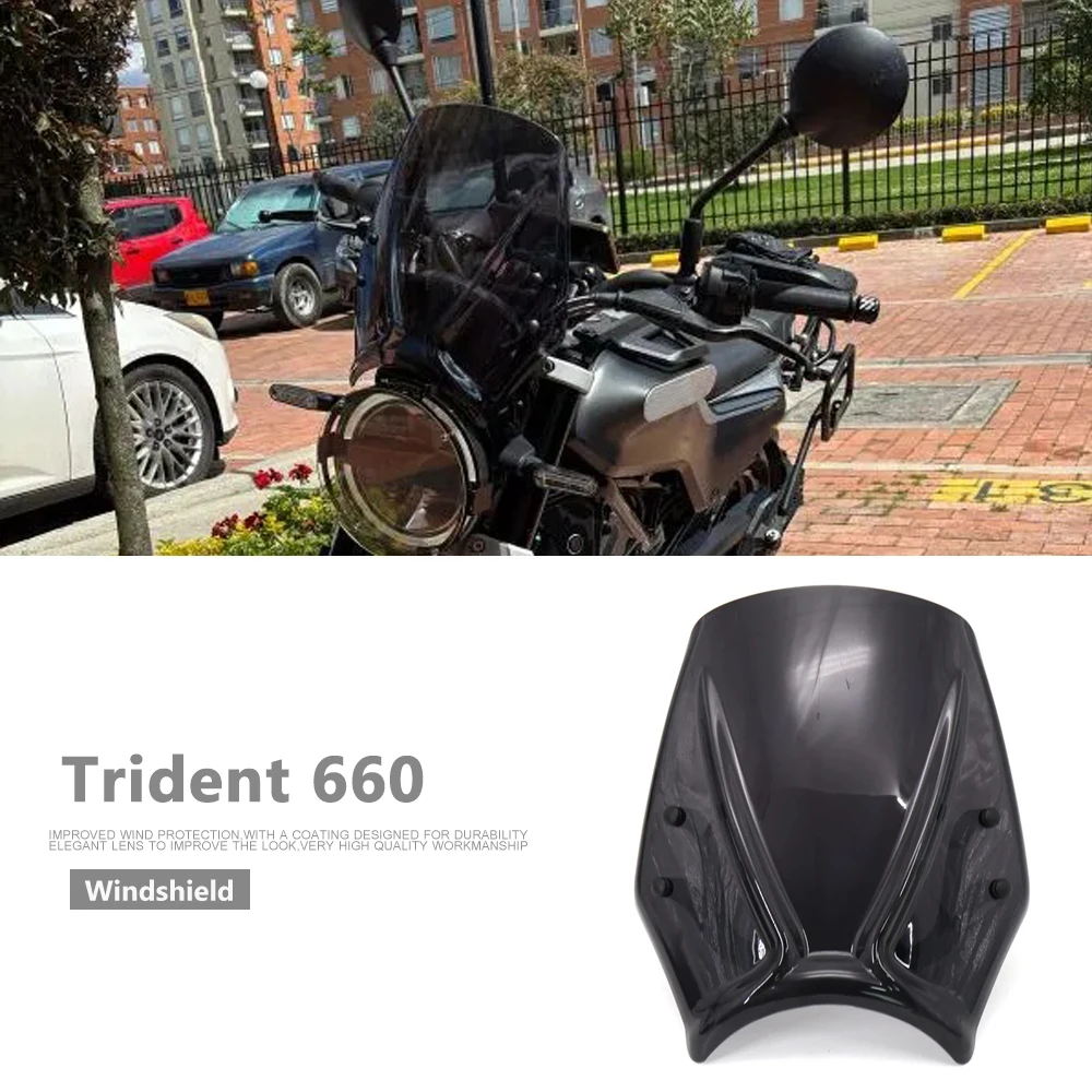 

Fit For Triumph Trident 660 Trident660 2021 2022 2023 2024 660 Trident Motorcycle Windscreen Wind Deflectors Windshield