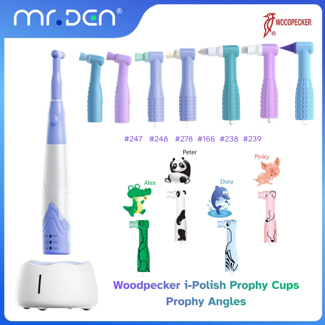 Woodpecker i-Polish Accessories Disposable Prophy Angle 247 248 278 238 239 Dental Polishing Cup Tooth Enamel Sealing Supplies