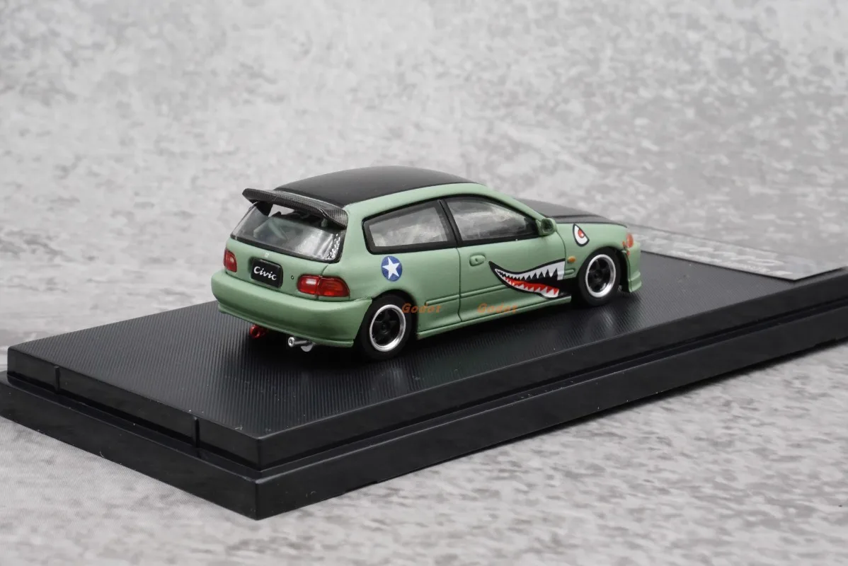 SW Diecast Scala 1/64 Honda Modello in lega di auto Honda CIVIC EG6 JDM Veicoli da gioco Giocattoli per ragazzi Regalo Scatola originale