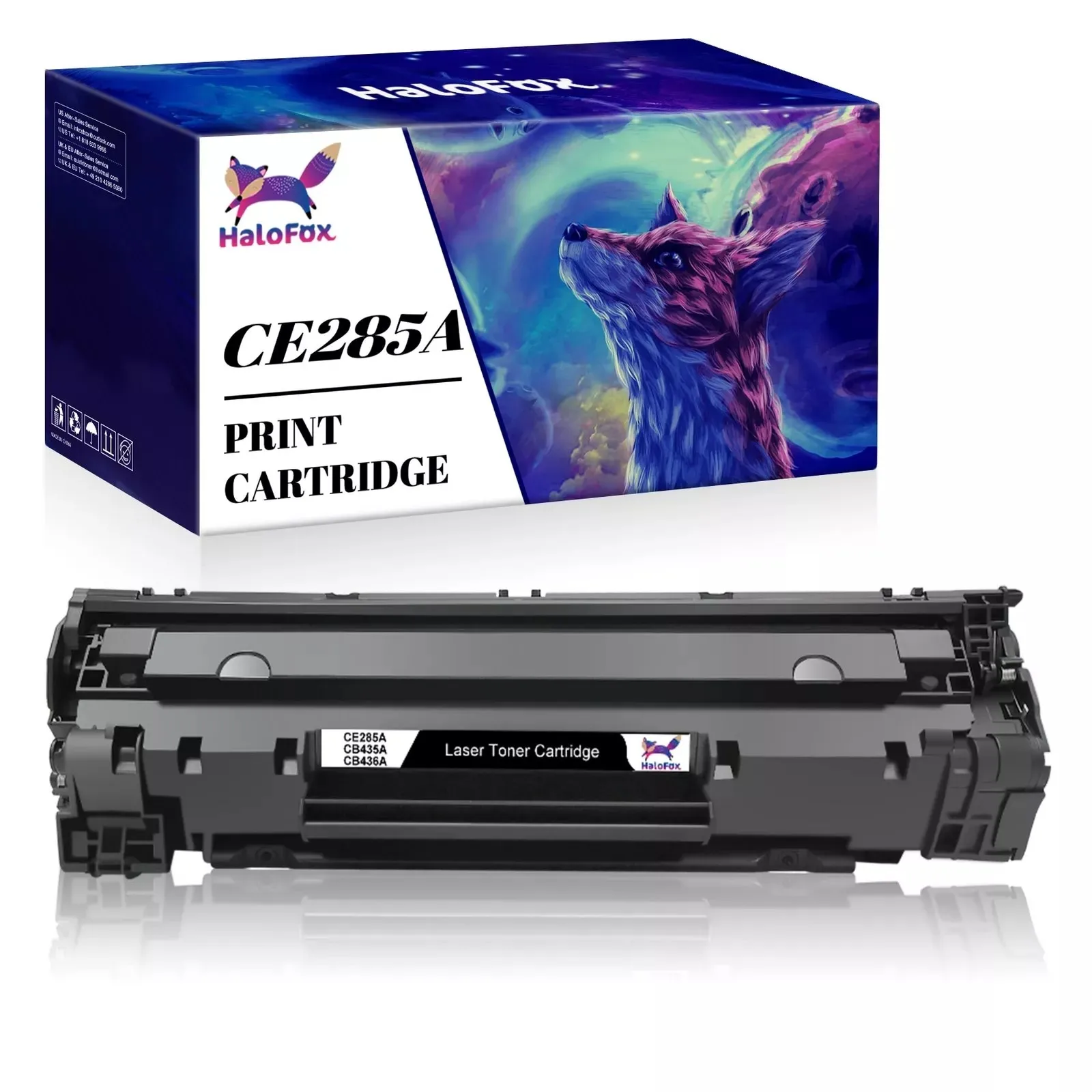 Cartucho de toner preto para HP Laserjet, CE285A, 85A, P1102, P1102W, M1212NF, 1 Pack