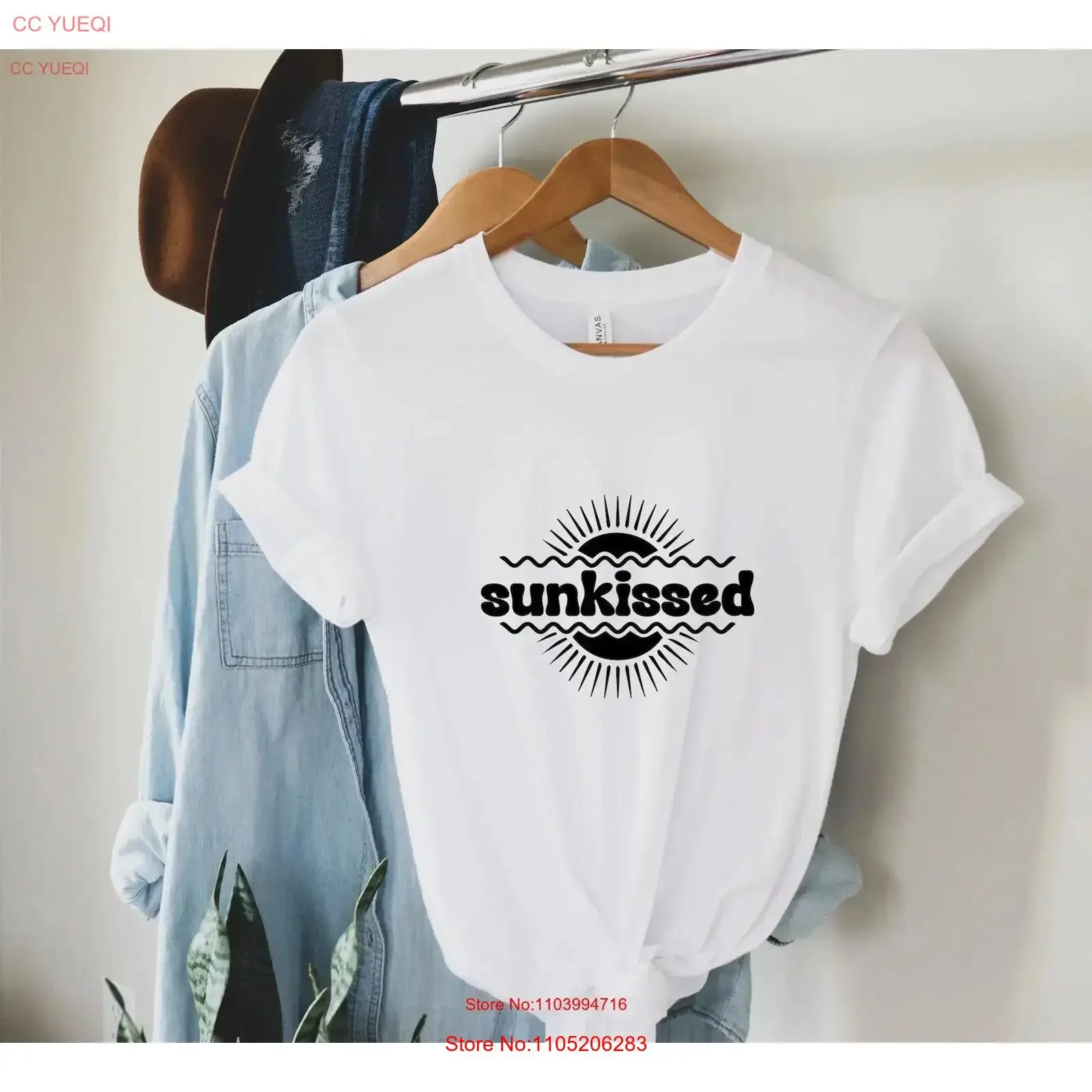 Sunkissed تي شيرت الصيف عطلة الشاطئ المشاعر للنساء ريترو خمر غسلها أوم الرسم مريحة الشارع الشهير لينة