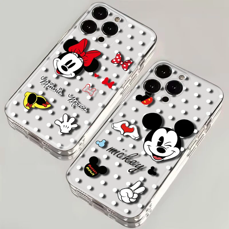 A13 Mickey and Minne Soft Case for Moto G9 Powe One Pro E12 E22I E22 G52 G42 G32 G22 G23 Z2 Z Play P40 P30 Edge 30