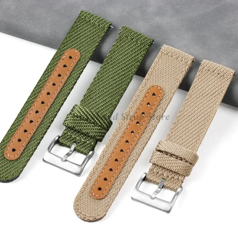 18mm 20mm 22mm Nylon Canvas Watch Strap Men Women For Samsung For Huawei For Omega For Seiko Quick Release Bracelets Accessories image 6