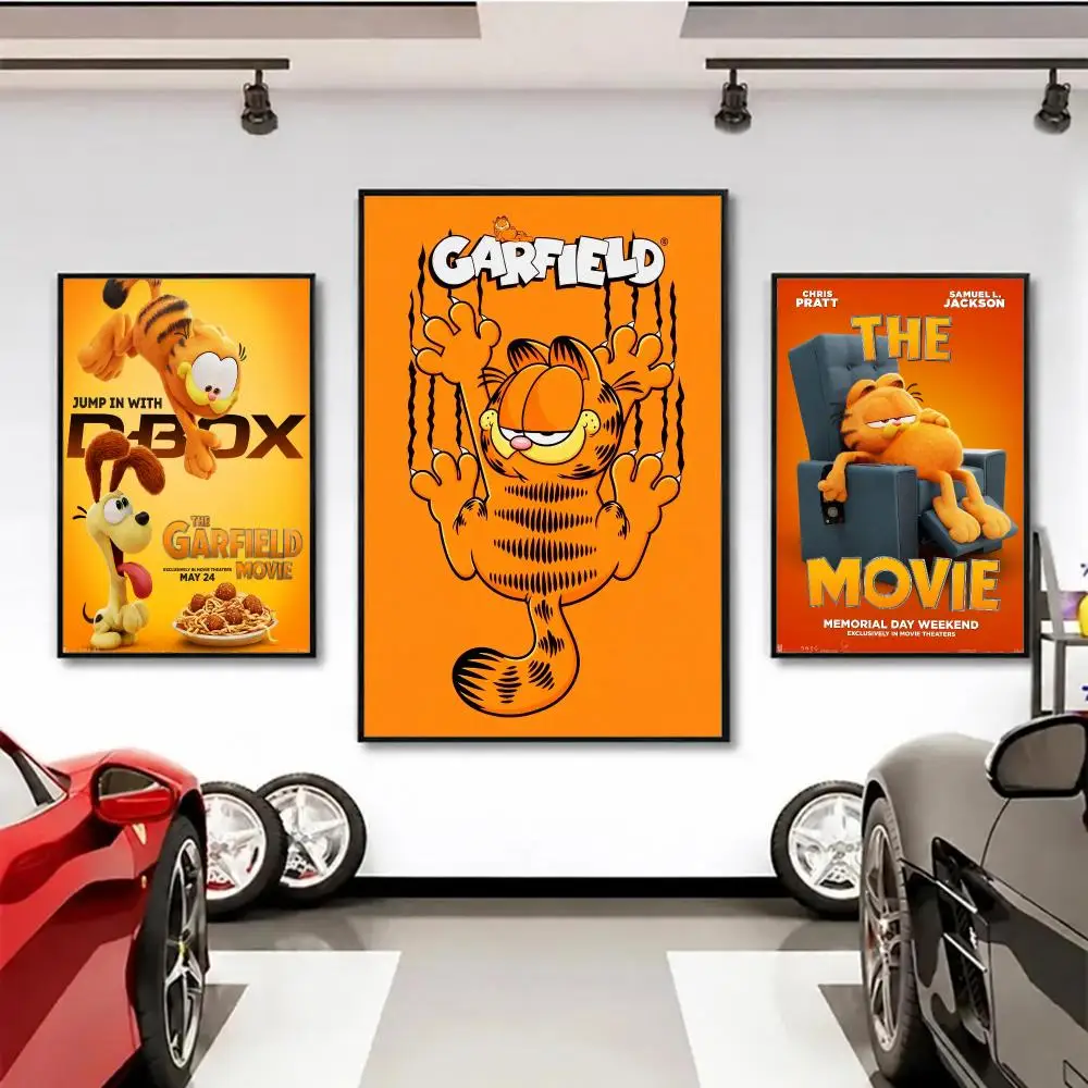 animation Garfield Poster Wall Posters Art Print HD Print Self-Adhesive Waterproof Wall Stickers Room Decoration