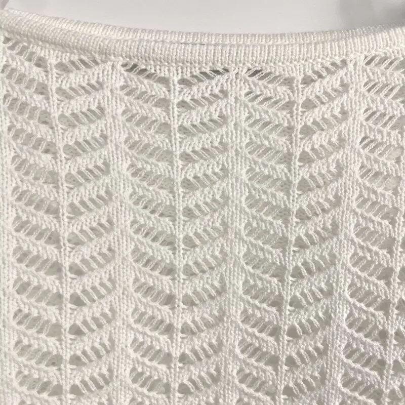 Autumn New Arrival Women's Knitted Open Front Loose Hollow out Texture Long Sve Crew Ne Pullover Faionable Versatile Top