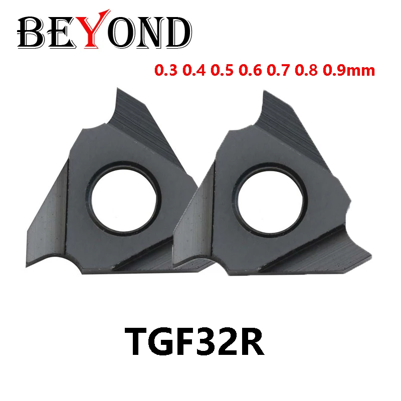 BEYOND TGF32R 0.3 0.4 0.5 0.6 TGF32R030 TGF32R040 TGF32R050 TGF32R060 TGF32R070 TGF32R080 TGF32R090 Carbure Inserts Outils De Tour